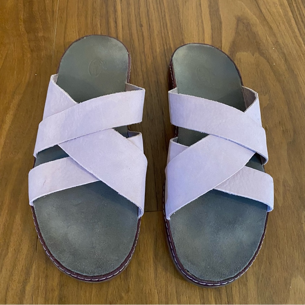 Chaco Leather Slide Sandals Pink Womens 10 Comfort